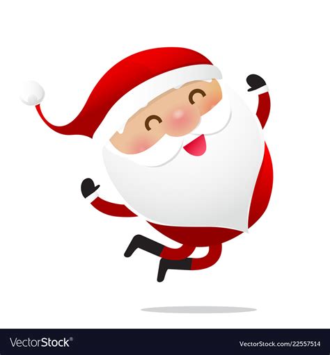 Happy christmas character santa claus cartoon 016 Vector Image