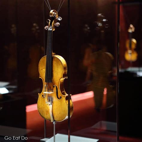 Stradivarius violin, made by Antonio Stradivari, displayed at the Museo del Violino, the Violin ...