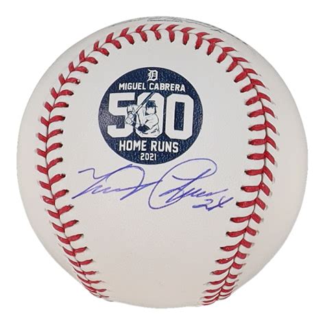 Miguel Cabrera Signed OML 500 Home Runs Commemorative Baseball (Beckett ...