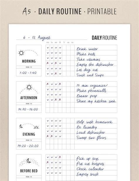 Daily Routine Planner Printable Flylady Morning Routine - Etsy