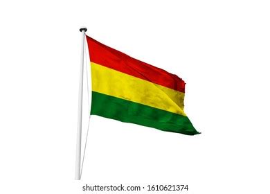 Bolivia Realistic Flag Waving Isolated White Stock Photo 1610621374 | Shutterstock