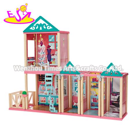 New Design Attractive Girls Wooden Princess Doll House with Furniture ...