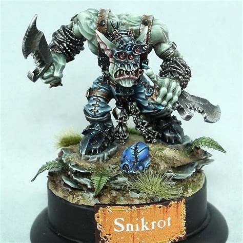 Finally got the time to photograph boss snikrot^^ Had fun painting this sneaky git! #warhammer # ...