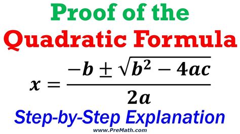 Proof of the Quadratic Formula - Easy Explanation - YouTube