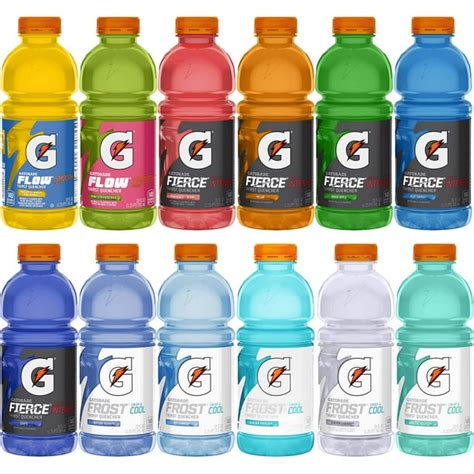 Gatorade Thirst Quencher Sports Drink Variety Pack, 20 oz Bottles, 12 ...