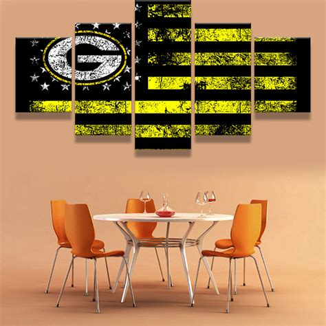 Green Bay Packers prints 5 Piece Canvas Art Wall Art Picture Home Decor ...