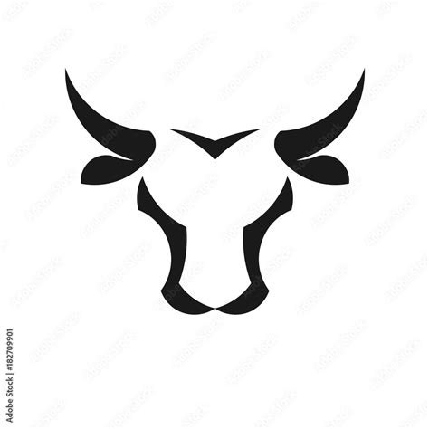 Vecteur Stock abstract simple Bull head vector logo concept ...