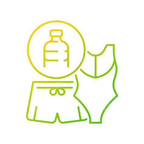 Gradient Linear Vector Icon Of A Swimsuit Made From Recycled Plastic Bottles Vector, Swimwear ...