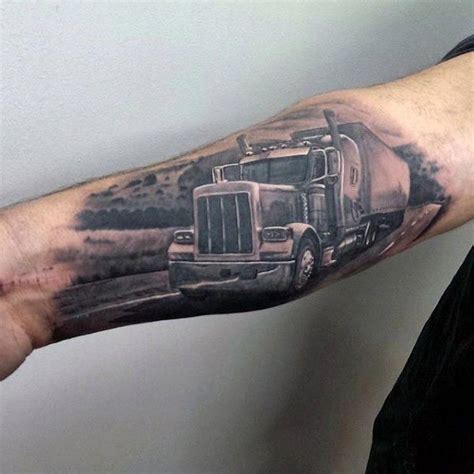 Image result for 18 wheelers IN TATTOOS #Tattoosformen | Trucker tattoo, Truck tattoo, Sleeve ...