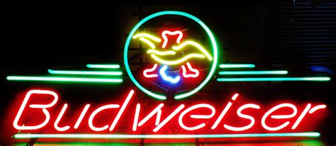 Rare Large 4ft. Budweisher Anheuser-Busch Licensed Neon Bar Sign, circa 1989 | Neon bar signs ...