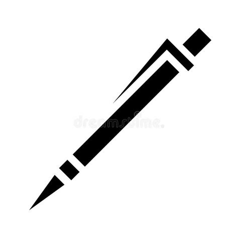 Black Abstract Mechanical Pencil Stationery Icon Stock Vector ...