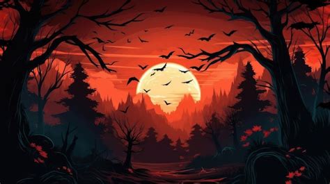 Premium Photo | Eerie and enchanting Halloweeninspired wallpaper design ...