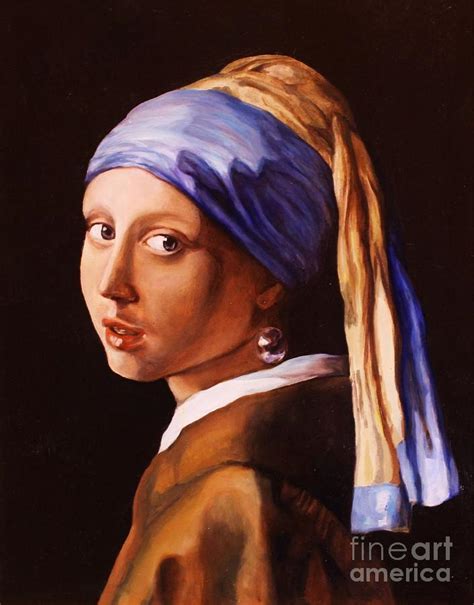 The girl with a pearl earring Painting by Bellacopiadarte Artworks - Pixels