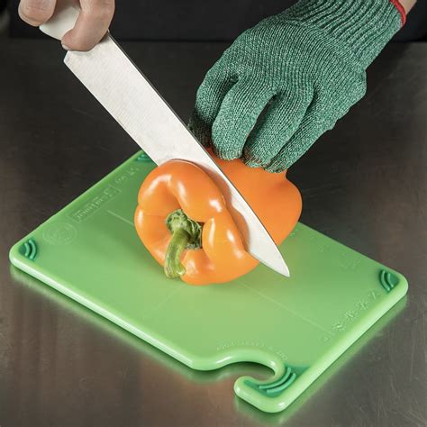 San Jamar CBG6938GN Saf-T-Grip Bar Cutting board, 6 x 9 x 3/8 in, NSF ...