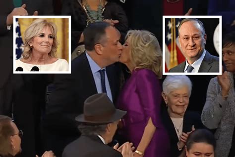 Jill Biden Kissing Kamala Harris' Husband at SOTU Leaves Internet Confused - Newsweek