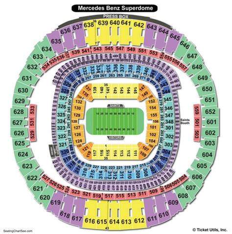 Caesars Superdome Seating Chart | Caesars Superdome | New Orleans, Louisiana