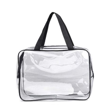 Awoscut PVC Clear Transparent Plastic Travel Cosmetic Bag Zipper Makeup Toiletry - Walmart.com ...