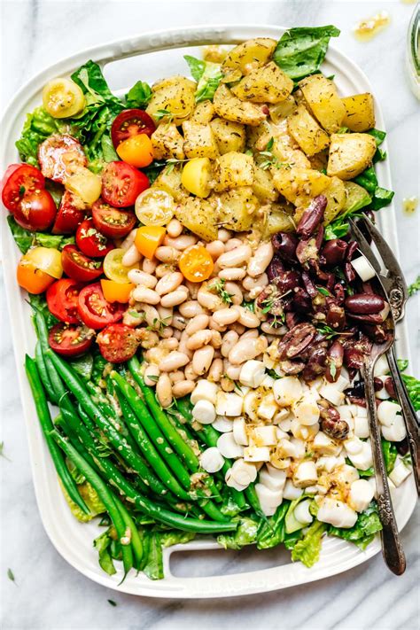 Vegan Nicoise Salad with the BEST Creamy Dressing - Crowded Kitchen