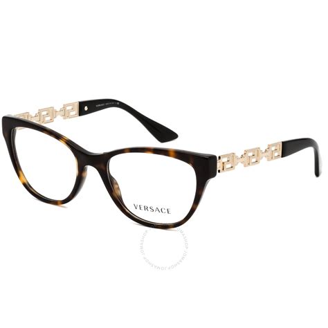 Versace Ladies Tortoise Cat Eye Eyeglass Frames VE329210852 ...