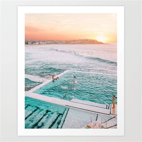 Dreamy Sunset Iconic Bondi Iceberg Pool Art Print by philippkahrer ...