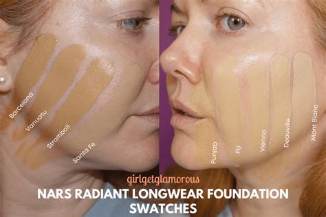 Nars Radiant Longwear Foundation Swatches + Shade Undertones ...