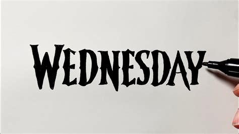 How to Draw the Wednesday Logo - YouTube