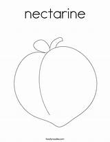 nectarine Coloring Page  Twisty Noodle sketch template