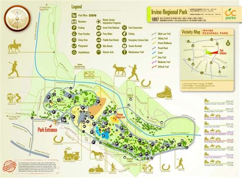 Irvine Regional Park map