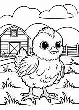 Baby Chicken Coloring Page  Free Printable sketch template