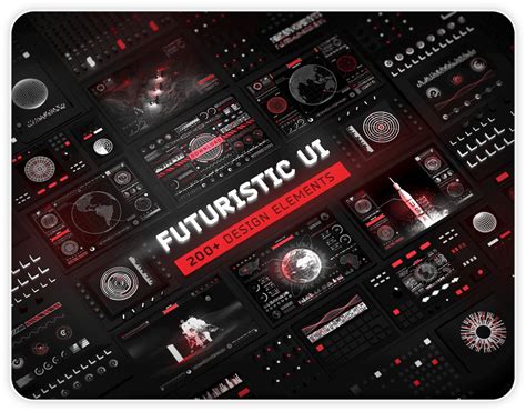 Futuristic UI Kit 200 Design Elements (Instant Download) - Etsy