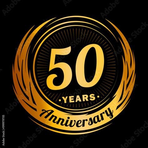 50 years anniversary. Anniversary logo design. 50 years logo. Stock Vector | Adobe Stock