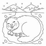 Pagina Da colorare Di marmotta In Letargo Per Bambini  Vettore Premium sketch template