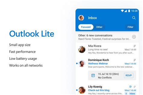 Microsoft Outlook Lite delivers a robust experience in a lightweight ...