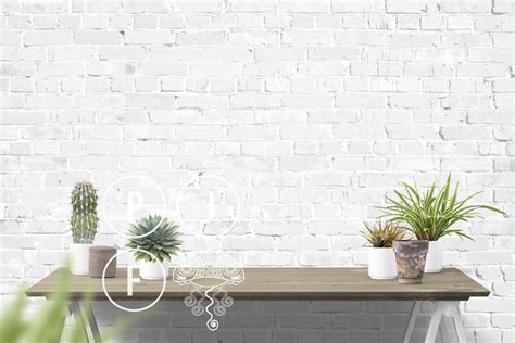 outdoor room mockup white brick wall mockup green room