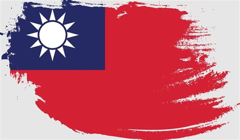 Taiwan flag with grunge texture 9170031 Vector Art at Vecteezy