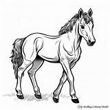 Mustang Horse Coloring Pages  Free & Printable sketch template