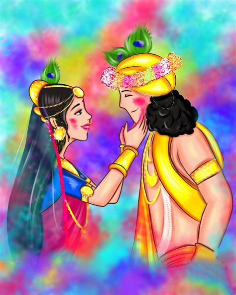 Radha krishna holi painting images Wallpaper