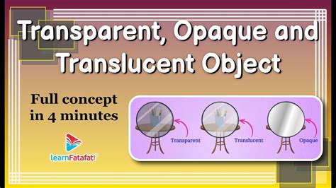 Translucent, Transparent Opaque Transparent Opaque Objects,, 46% OFF
