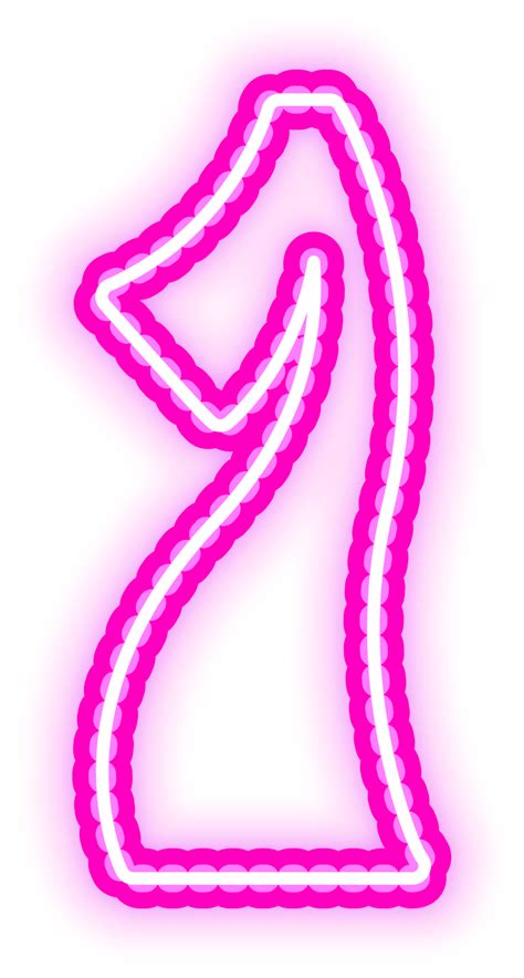 Pink Neon Number 1 33558872 PNG