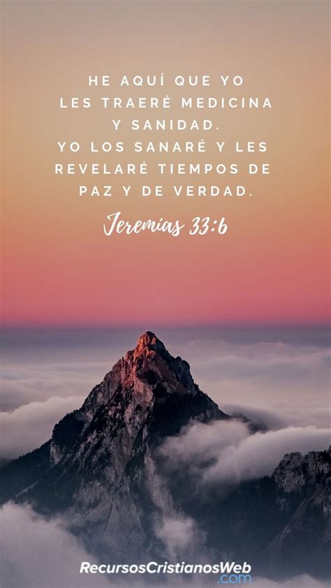 Versículos Bíblicos de Sanidad - Jeremías 33:6 (Textos Bíblicos). | Frases de salmos, Palabra de ...