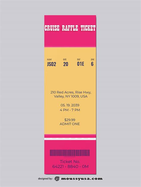 3+ Cruise Ticket template free | Mous Syusa