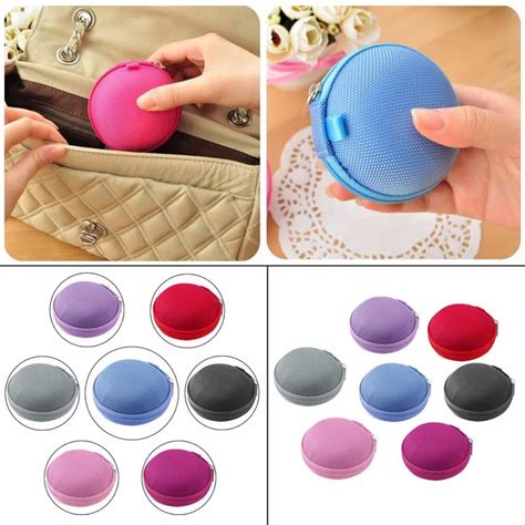 7 Colors PU leather Zipper Protective Headphone case Pouch Earphone ...