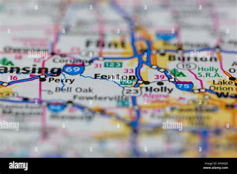 Fenton michigan map hi-res stock photography and images - Alamy