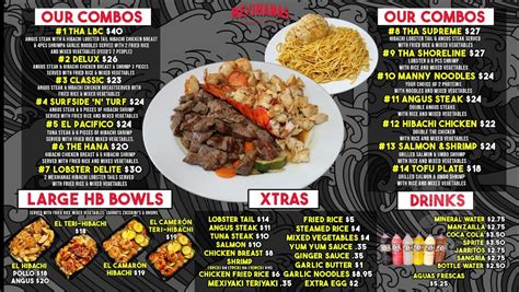 Mexihanas Hibachi Grill menu in Long Beach, California, USA