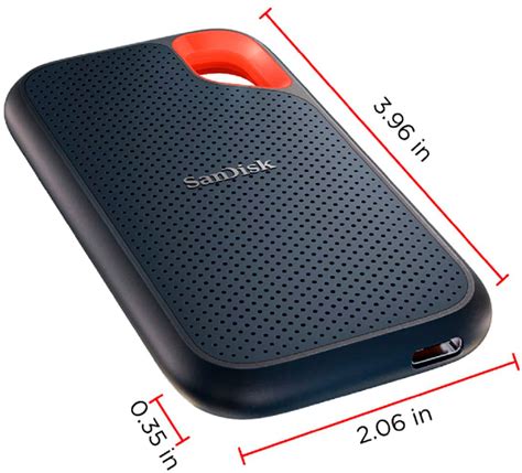 SanDisk Extreme Portable 2TB External USB-C NVMe SSD Black SDSSDE61 ...