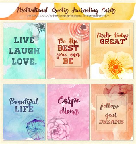 Note Cards with Motivational Quotes to Download and Print