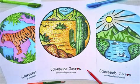 +150 Dibujos de Naturaleza para Colorear ¡Gratis! | Coloreando Juntos