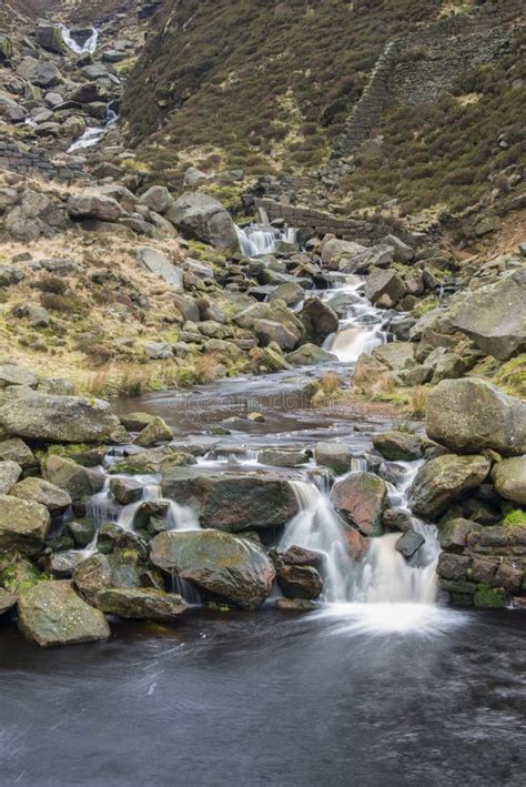 Waterfall in the Peak District National Park Stock Photo - Image of boulders, dark: 51234000