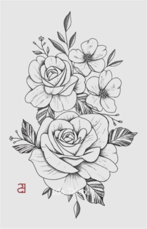 Cool Rose Tattoo Drawings