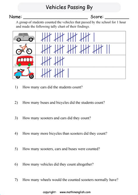 Printable primary math worksheet for math grades 1 to 6 based on the ...